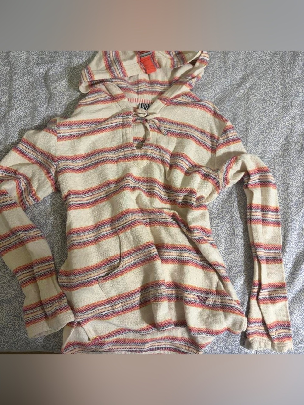Roxy striped baja beach hoodie
